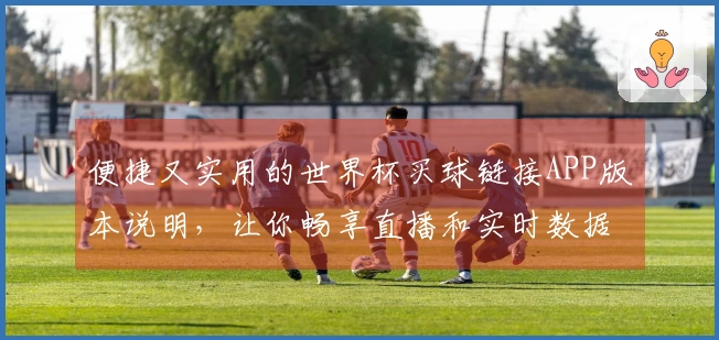 便捷又实用的世界杯买球链接APP版本说明，让你畅享直播和实时数据更新